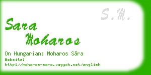 sara moharos business card